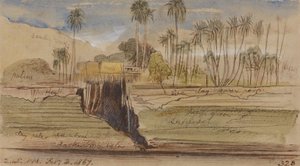 在Ibreem和Wady Halfeh之间，1867年2月2日下午2点45分（328） 作者 爱德华·李尔